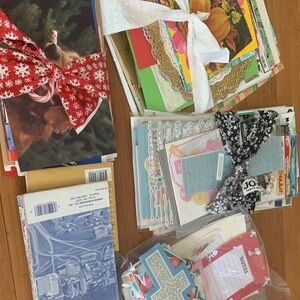 Junk journal scrapbooking paper sticker lot Assorted Craft Paper Collection -8